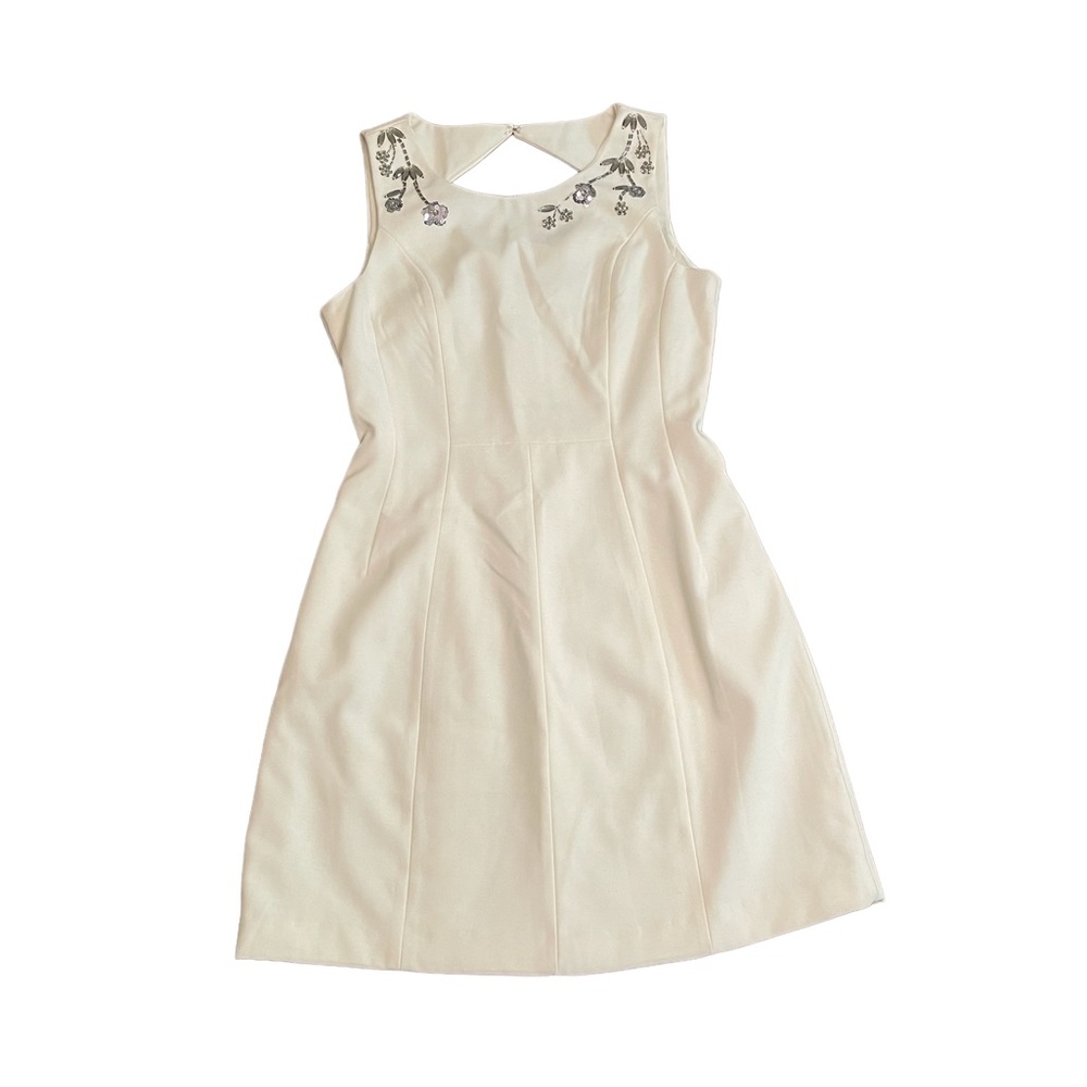 NWT H&M White Ivory Embellished Mini Dress